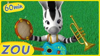 ZOU joue de la musique  Compilation 1H  ZOU en français 🦓  Dessins animés pour enfants [upl. by Bowman]