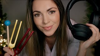 ASMR The Ultimate Hearing Test Tuning Forks Beep Test Competing Phrases Headphones [upl. by Anivahs]