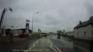 Surface flooding from heavy rain in Towyn Conwy County near Rhyl CymruWales 23524 [upl. by Esenwahs108]