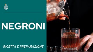 Negroni ricetta del cocktail aperitivo a base Gin Bitter e Vermouth [upl. by Seth]