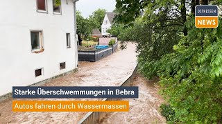 BEBRA Starke Überschwemmungen in Breitenbach [upl. by Rachele]