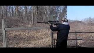 Shooting the 50 BMG rifle unsupported from the shoulder on high speed video [upl. by Sorenson]