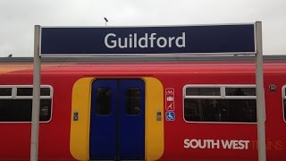 South West Trains London Waterloo to Guildford via Claygate [upl. by Harbert]