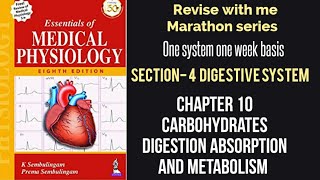 Carbohydrates  Digestion  Absorption  Metabolism [upl. by Hogen200]