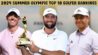 2024 Summer Olympic Top 10 Golfer Rankings [upl. by Eidob653]