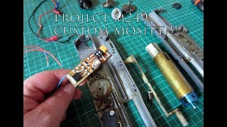 Custom M249 build with homemade mosfet  airsoft  part 1 [upl. by Aisnetroh]