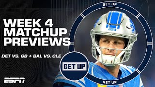 NFL 4️⃣ Week Matchup Previews Lions vs Packers amp Ravens vs Browns 🏈  Get Up [upl. by Ived808]