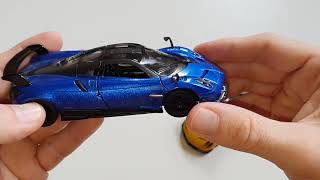 PAGANI HUAYRA BC 136 Scale Model Car by Kinsmart [upl. by Wengert]