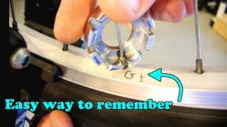 Straighten a bike wheel with the simple quotGtquot method truing [upl. by Ibbob]