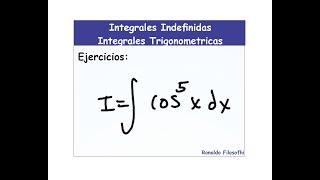 INTEGRAL INDEFINIDAINTEGRAL TRIGONOMETRICAS  EJERCICIO 10 [upl. by Auod]