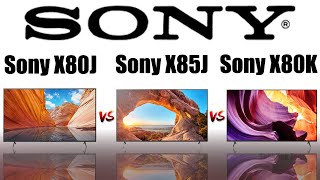 Sony X80J vs Sony X85J vs Sony X80K TV Comparison 2022  Which TV is better for you [upl. by Jairia]