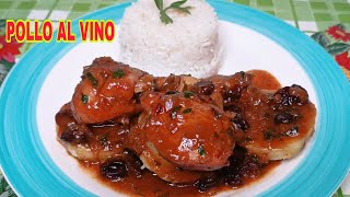 POLLO AL VINO TINTO 🍷 Receta Peruana [upl. by Ajile593]