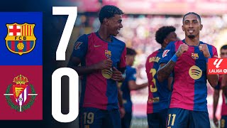 FC BARCELONA 7 vs 0 VALLADOLID  LA LIGA 202425 MD04 [upl. by Nema781]