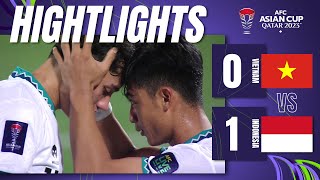 HIGHLIGHTS Indonesia 1 vs 0 Vietnam  AFC ASIAN CUP QATAR [upl. by Dustan]