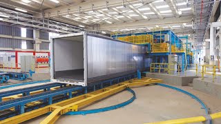 How Shipping Containers Are Made  Fastest Container Production Process in a Modern Factory [upl. by Josie]