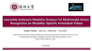 Learnable Irrelevant Modality Dropout for Multimodal Action Recognition on Modality  CVPR 2022 [upl. by Orabel]