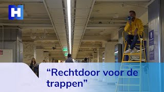 Roeptoetermannen zijn lichtpuntje in de chaos van Amsterdam Centraal Station [upl. by Htessil]