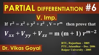 Partial Differentiation 6 in Hindi Vimp  Engineering Mathematics [upl. by Suoiradal985]