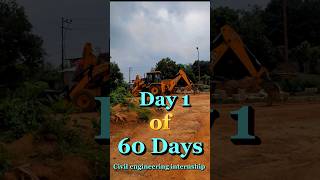 Day 1 of 60Days civil engineering internship engineering vlog [upl. by Navonod]