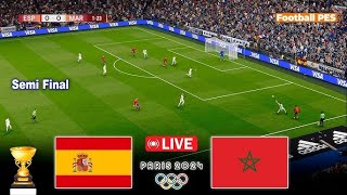 بث مباشر مباراة المغرب و اسبانيا اليوم نصف نهائي اولمبياد باريس 2024 Morocco vs Spain Live [upl. by Katrine]