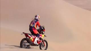 2019 Dakar  Morocco  Quintanilla Crashes Hard and Price Wins [upl. by Eekram]