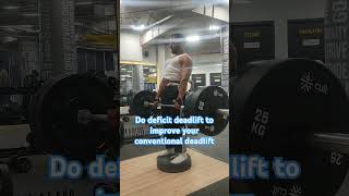 Do deficit deadlift to improve your conventional deadlift gymdeadlift gymexercises heavydeadlift [upl. by Casia752]