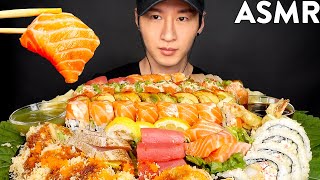 ASMR SUSHI amp SASHIMI PLATTER MUKBANG No Talking EATING SOUNDS  Zach Choi ASMR [upl. by Gnohc192]