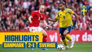 Highlights Danmark – Sverige 21  Förlust i nordiska derbyt [upl. by Hunfredo470]