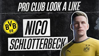 NICO SCHLOTTERBECK  EA SPORTS FC 24  PRO CLUBS LOOK A LIKE  FACE TUTORIAL  GERMAN  DORTMUND [upl. by Kcirdla]