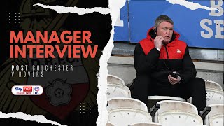 Grant McCann reacts to Rovers recordequalling win at Colchester United [upl. by Feenah772]