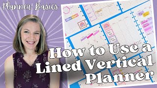 How to Use a Lined Vertical Planner  Planner Basics  Tips amp Tricks [upl. by Mellisa]