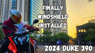 FINALLY DUKE 390 WINDSHIELD INSTALLED [upl. by Uolymme]