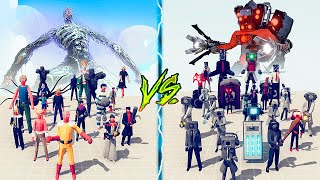 ONE PUNCH MAN TEAM vs TITAN SPEAKERMAN TEAM  Totally Accurate Battle Simulator TABS [upl. by Jobi957]