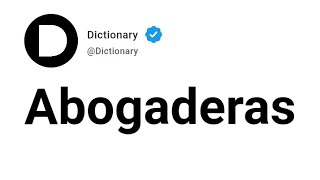 Abogaderas Meaning In English [upl. by Tiffani]