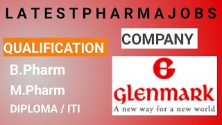 Glenmark pharmaceuticals hiring Production Packing pharmacyjobs pharmajobalert [upl. by Yenterb367]