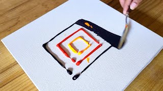 Easy Acrylic Painting Technique  Step By Step  Abstract Painting Using Rubber Roller [upl. by Heidi]