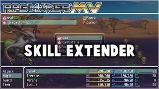 Skill Extender Plugin  RPG Maker MV [upl. by Lleder]