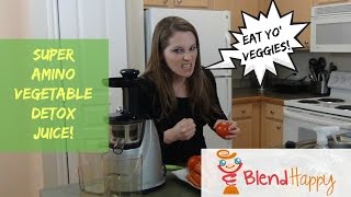 Super Amino Vegetable Detox Juice Recipe  Blendhappy [upl. by Trace]