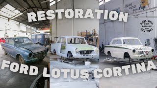 Total Repaint amp Full Restoration Ford Lotus Cortina MK1 in 20 Minutes [upl. by Nylleoj871]