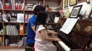 Tasya plays Bela Bartok quotRundtanzquot aus Fuer Kinder III Nr 17 for piano four hands [upl. by Chic]