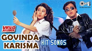 Govinda amp Karisma Kapoor Super Hit Songs  Video Jukebox  90s Hits  Govinda Karisma Dance Hits [upl. by Ahtekal]