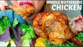 BIG BITES ASMR WHOLE ROTISSERIE CHICKEN 먹방 SAVAGE Eating Sounds No Talking suellASMR [upl. by Cirdahc77]