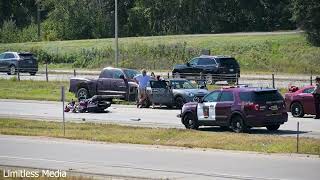 Serious Crash on I35 in Lakeville Leaves Motorcyclist Critically Injured [upl. by Myrtia]