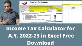 How To Calculate Income Tax manually FY 202122 ExcelIncome Tax Calculator FY 202122 in excel free [upl. by Ahrat478]