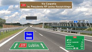 S19 Rzeszów  Lublin ● Via Carpatia ●2022● [upl. by Leihcar684]