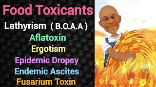 Food Toxicants  Lathyrism  Ergotism  Aflotoxin  Epidemic Dropsy  Endemic Ascites  PSM lecture [upl. by Huntlee]