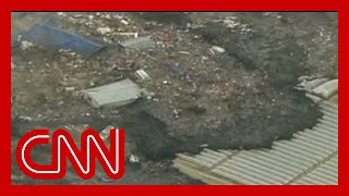 Watch a massive tsunami engulf entire towns in Japan 2011 [upl. by Lochner]