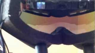 Raspberry Pi based Heads Up Display HUD snowboard goggles  view of embedded MyVu [upl. by Ethelyn]