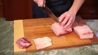 How to Cut a Swordfish Loin  Cookin It Up [upl. by Adaran]