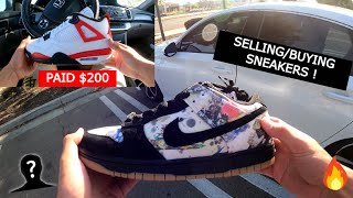 BUYING  SELLING SNEAKERS for the day  SNEAKER MEETUPS [upl. by Yorker]